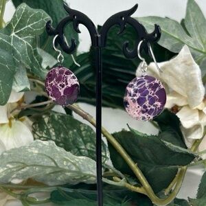 NWOT Ashanti Jewels
Drop Dangle Earrings OS
Lilac Round Jasper
Gemstone Pierced